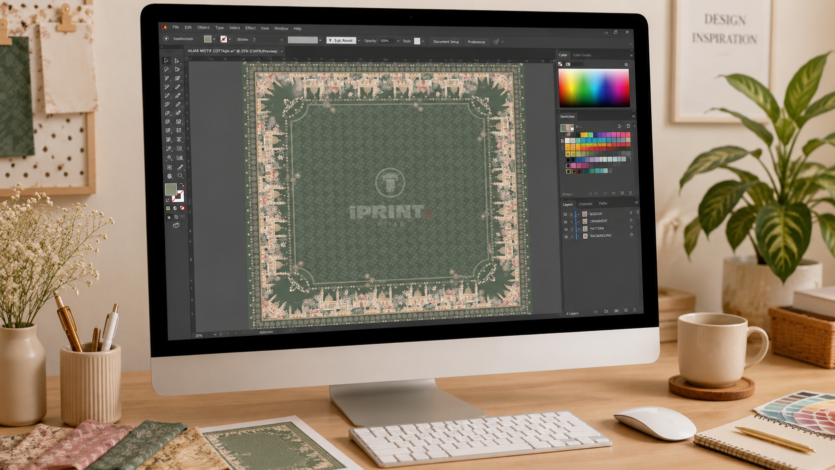 cara membuat desain hijab printing Cara Membuat Desain Hijab Printing yang Menarik dan Mudah Diingat