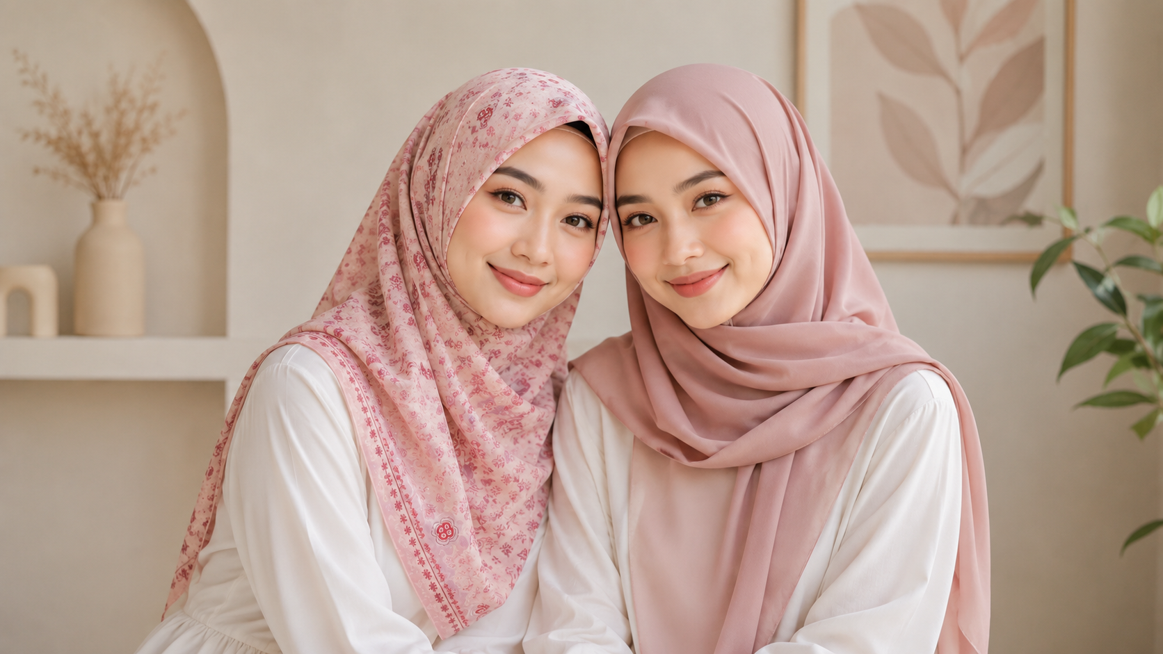 perbedaan hijab printing dan hijab polos