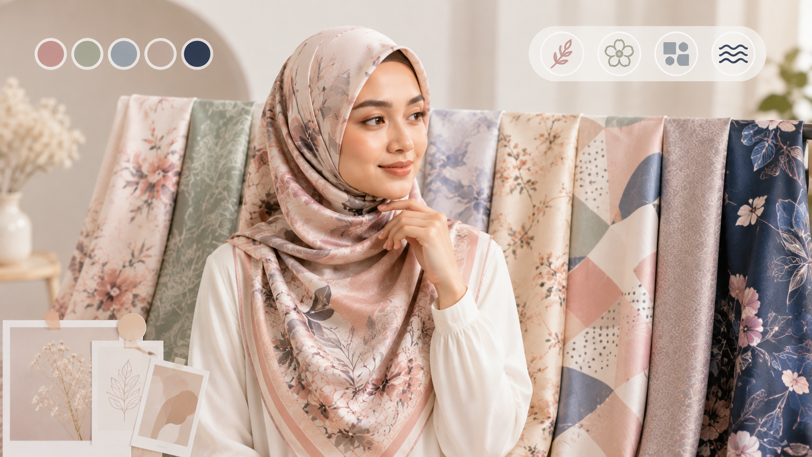 tren motif hijab printing